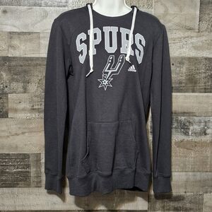 Women’s adidas San Antonio Spurs Outline Big Arch Hoodie Black Size Medium